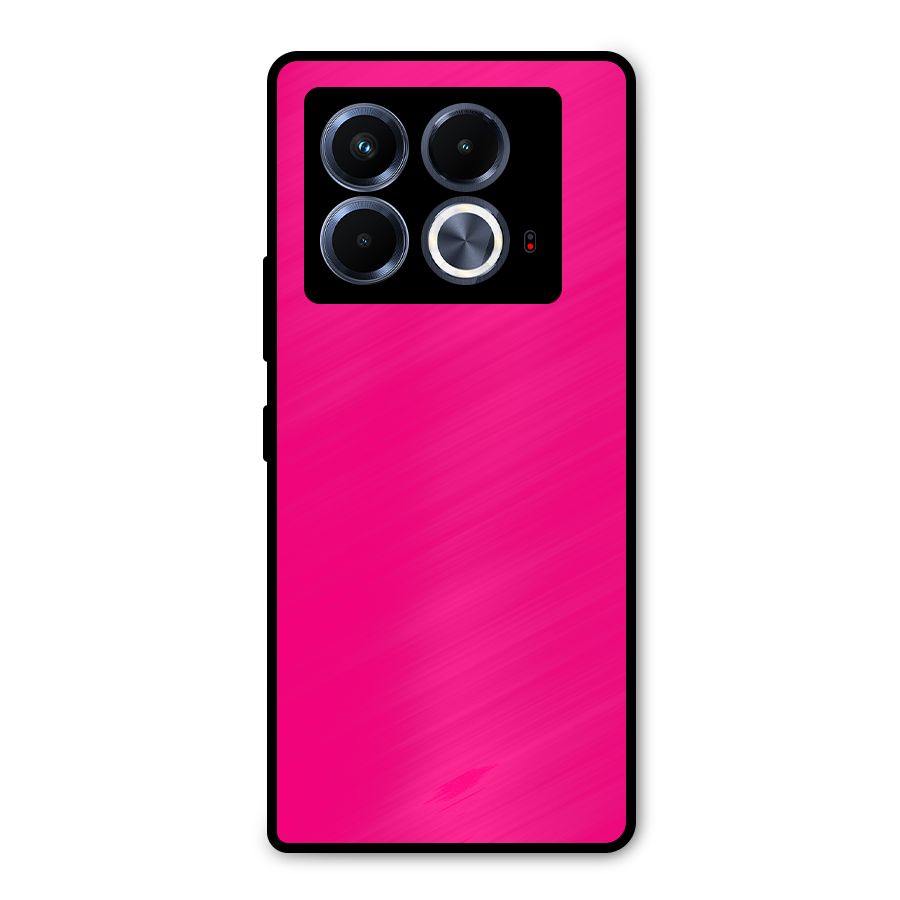 Hot Pink Metal Back Case for Infinix Note 40 5G