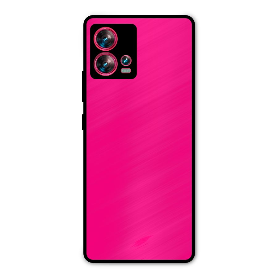 Hot Pink Metal Back Case for Motorola Edge 30 Fusion