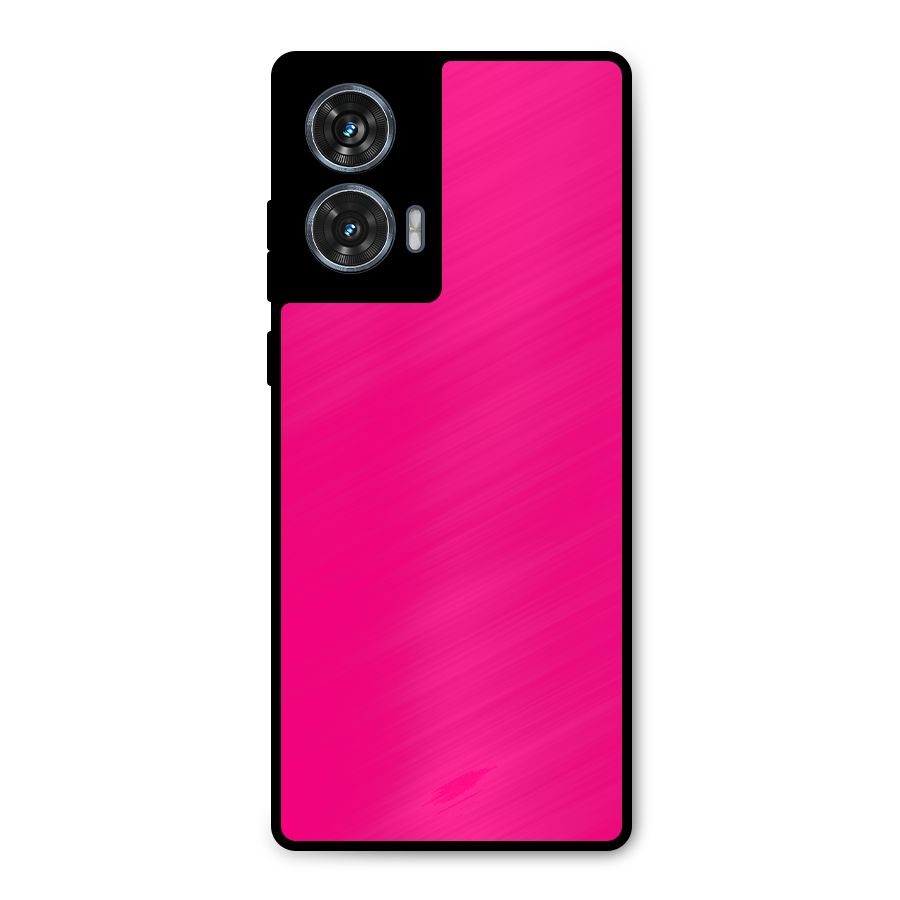 Hot Pink Metal Back Case for Motorola Edge 50 Fusion