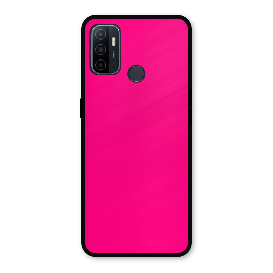 Hot Pink Metal Back Case for Oppo A53