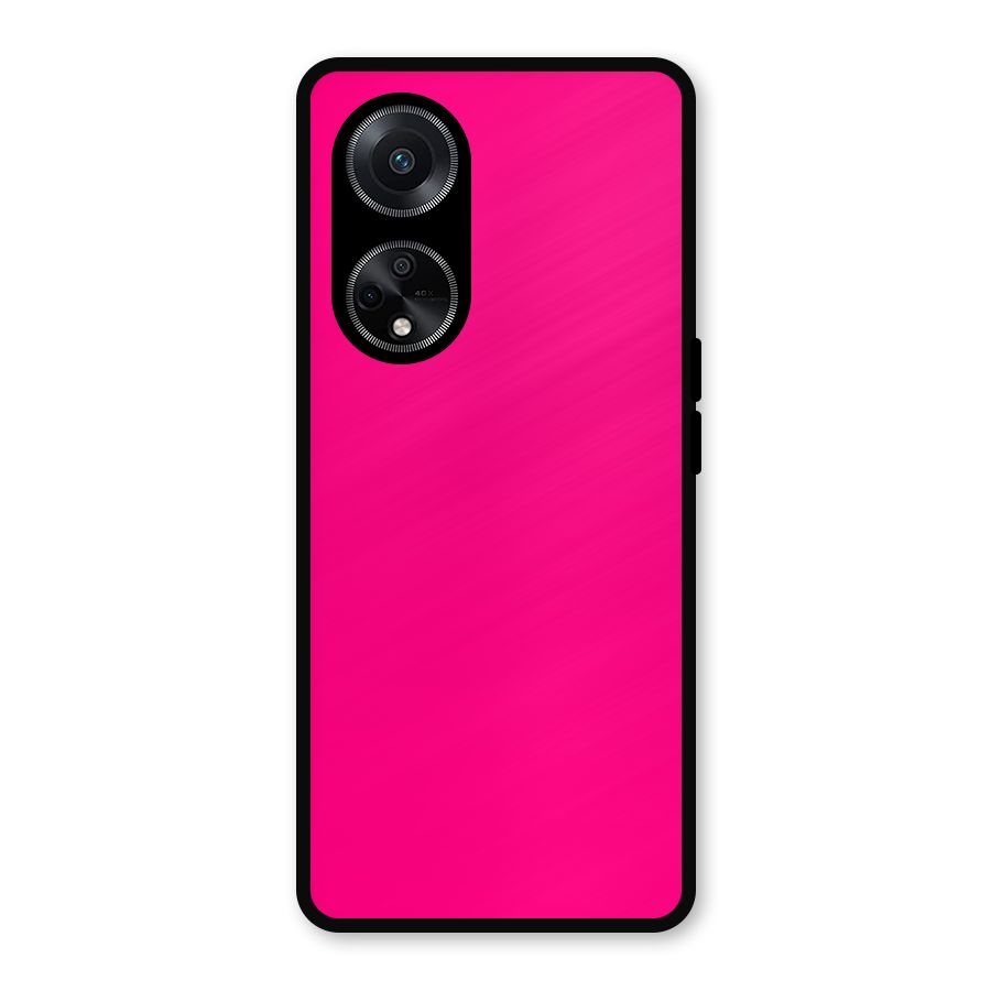 Hot Pink Metal Back Case for Oppo F23