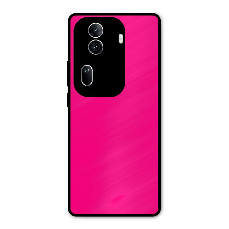 Hot Pink Metal Back Case for Oppo Reno11 Pro 5G