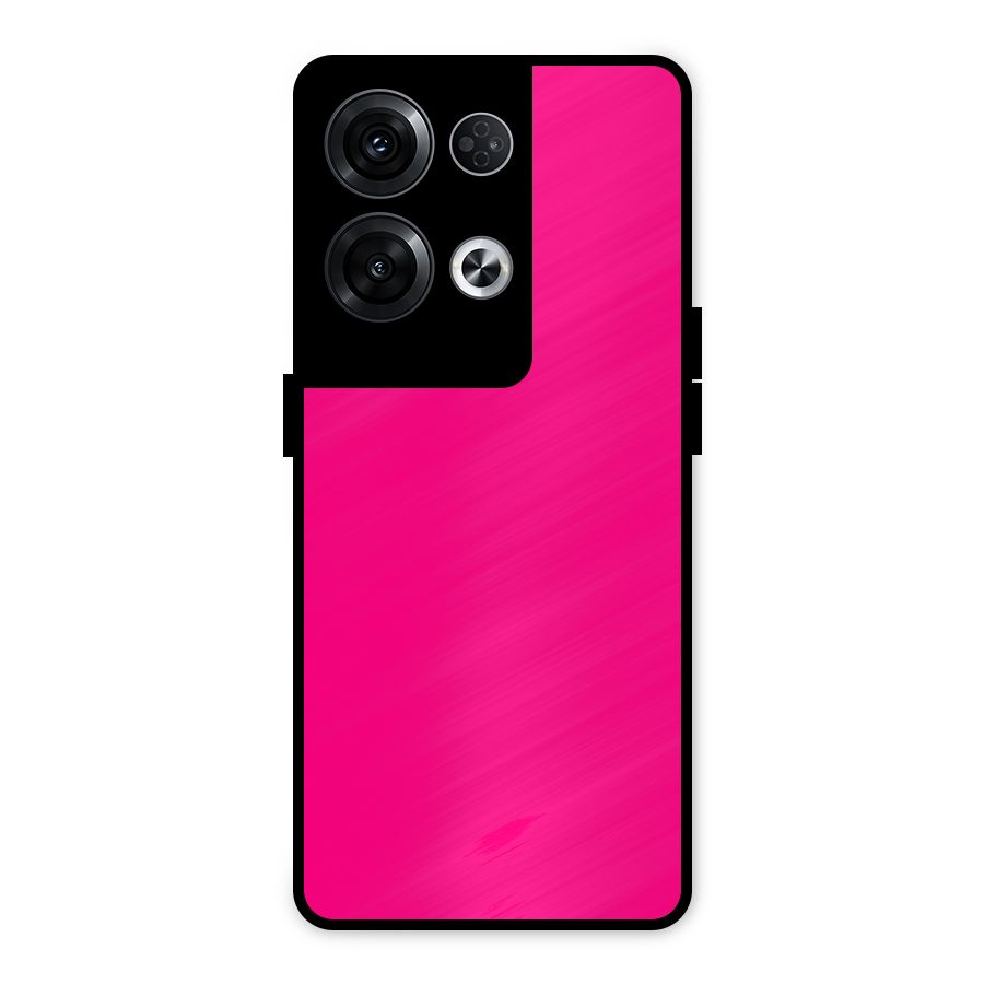 Hot Pink Metal Back Case for Oppo Reno8 Pro 5G