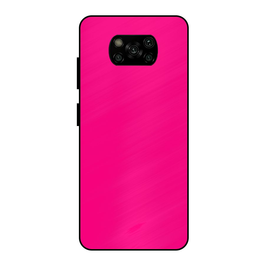 Hot Pink Metal Back Case for Poco X3