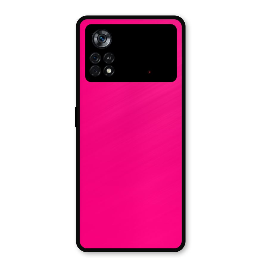 Hot Pink Metal Back Case for Poco X4 Pro 5G