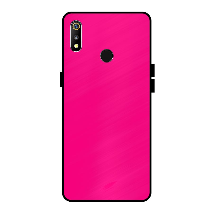 Hot Pink Metal Back Case for Realme 3i