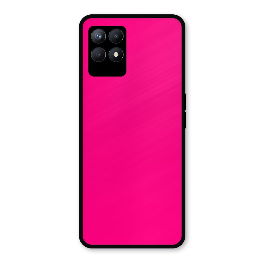 Hot Pink Metal Back Case for Realme Narzo 50