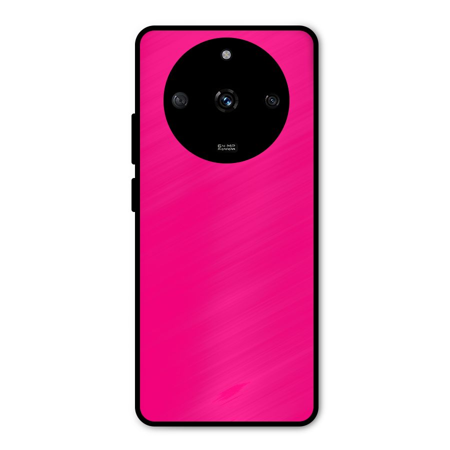 Hot Pink Metal Back Case for Realme Narzo 60 5G