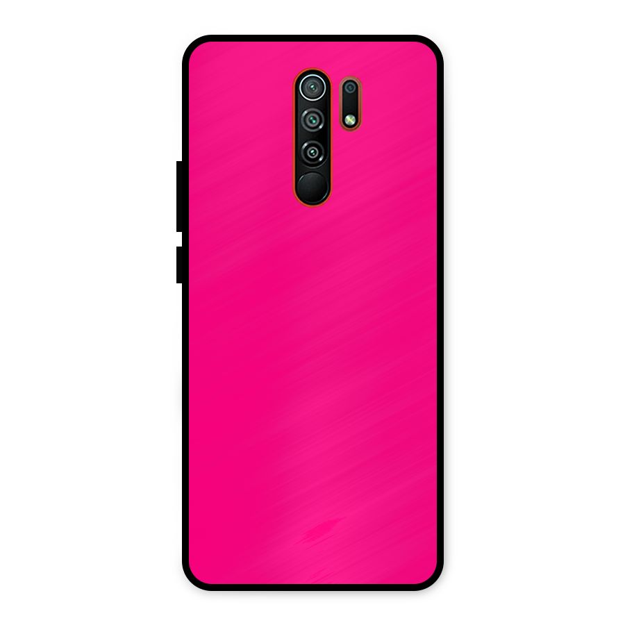 Hot Pink Metal Back Case for Redmi 9 Prime