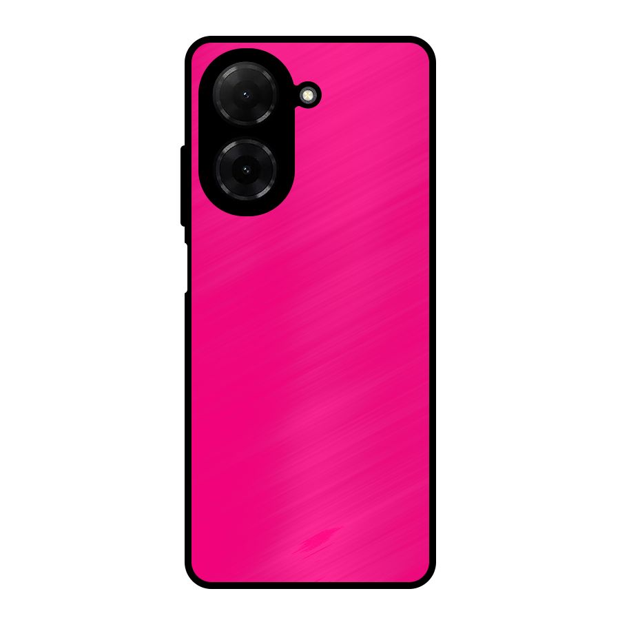 Hot Pink Metal Back Case for Redmi A5 4G