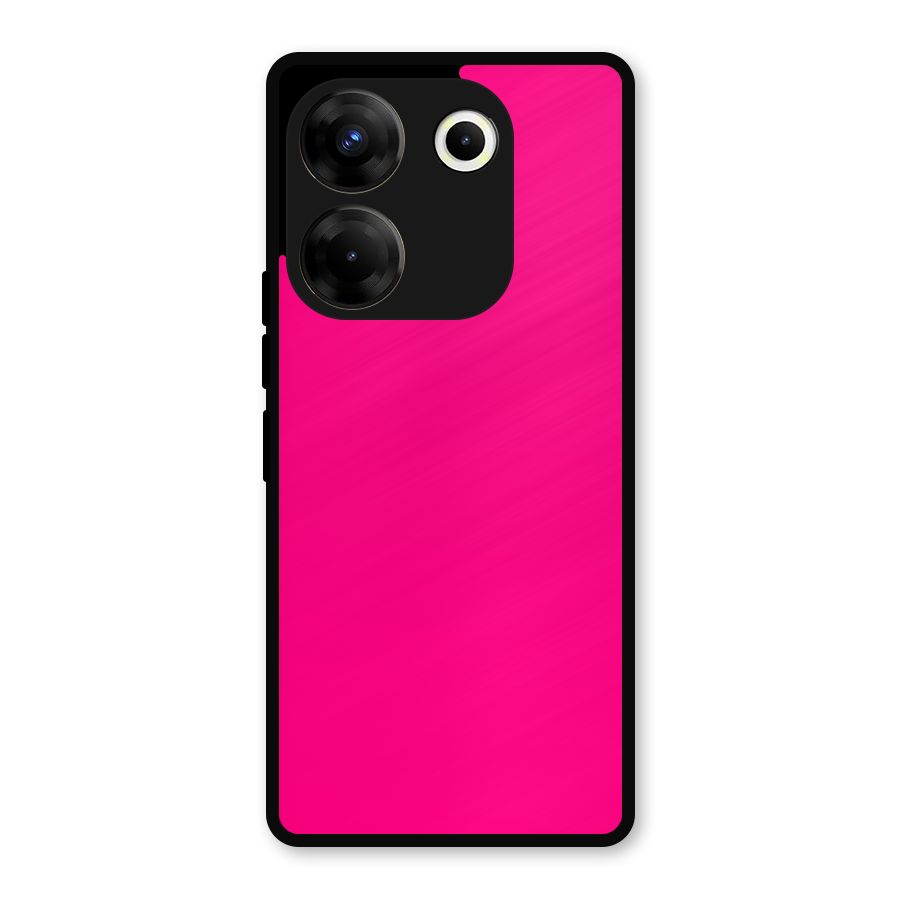 Hot Pink Metal Back Case for Tecno Camon 20 Pro