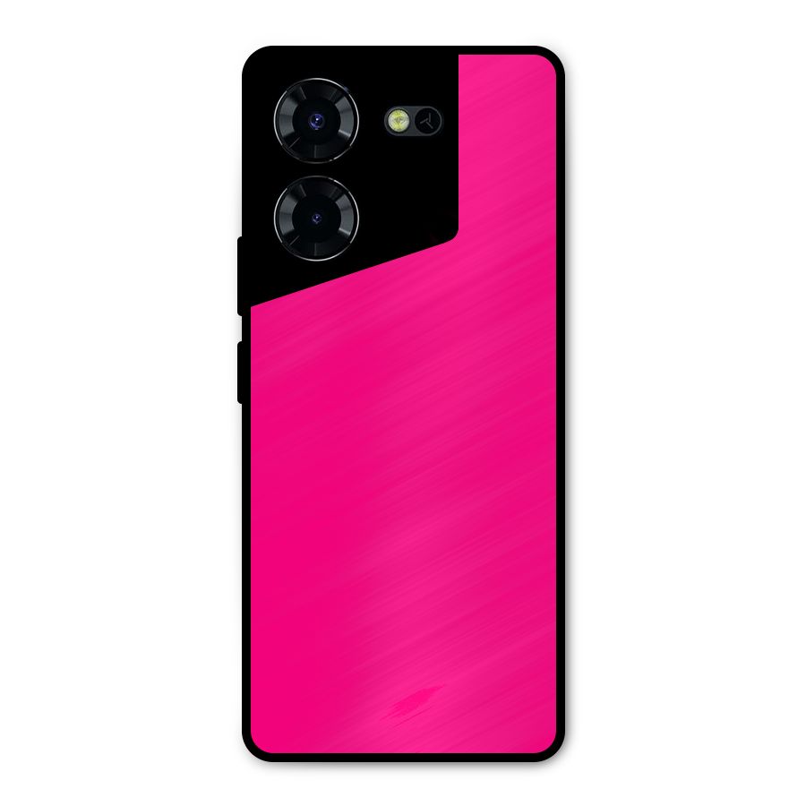 Hot Pink Metal Back Case for Tecno Pova 5 Pro 5G