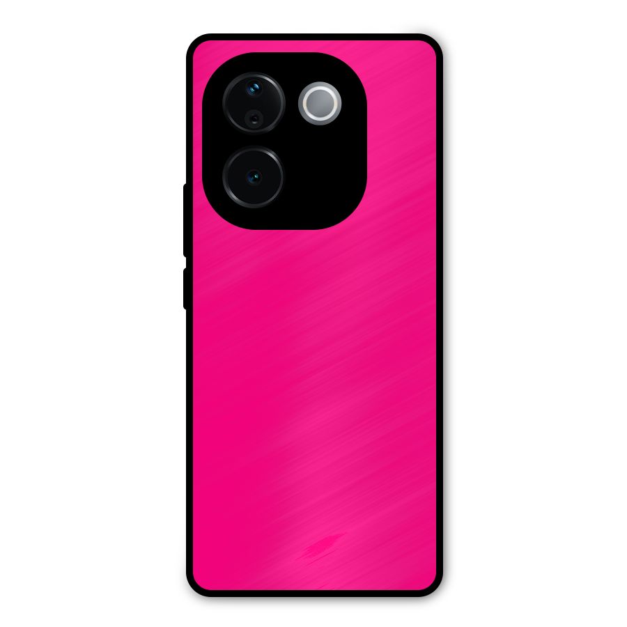Hot Pink Metal Back Case for Vivo T3 Pro