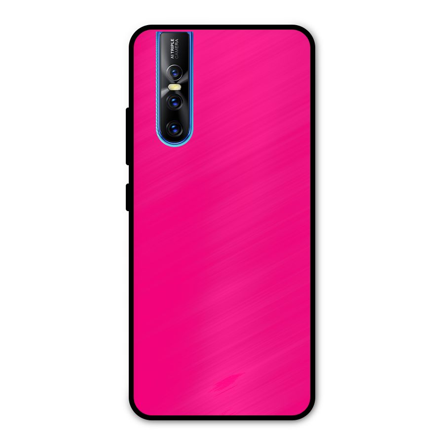 Hot Pink Metal Back Case for Vivo V15 Pro