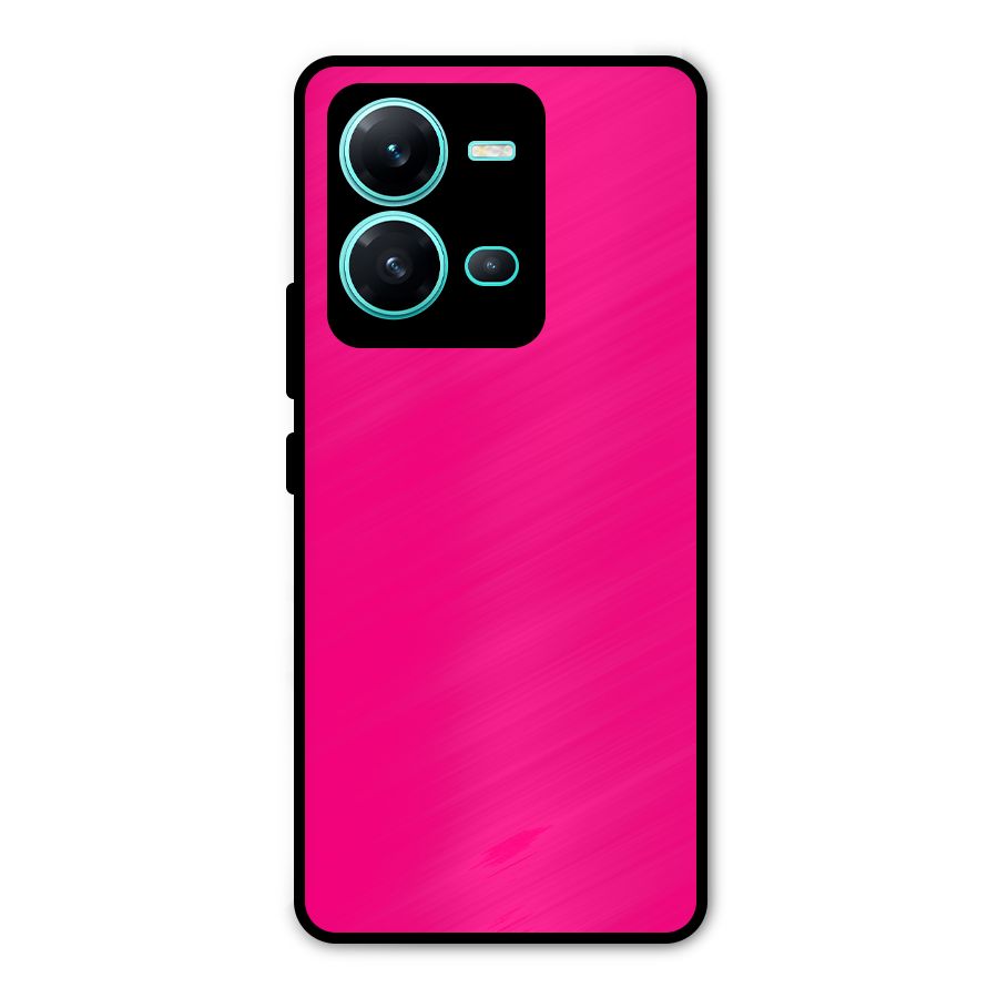 Hot Pink Metal Back Case for Vivo V25