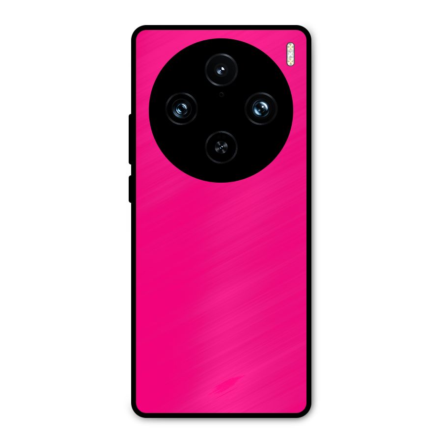 Hot Pink Metal Back Case for Vivo X100 Pro