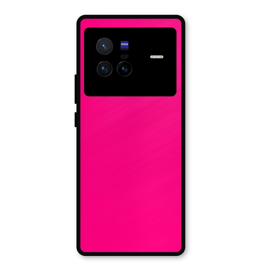 Hot Pink Metal Back Case for Vivo X80