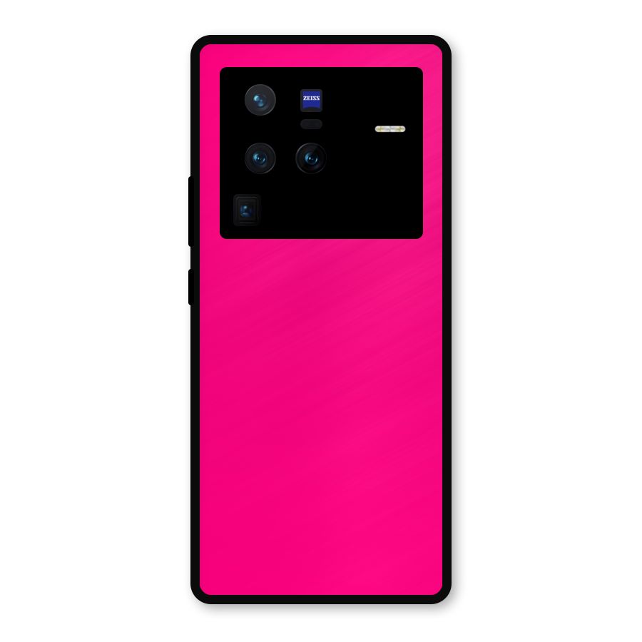 Hot Pink Metal Back Case for Vivo X80 Pro