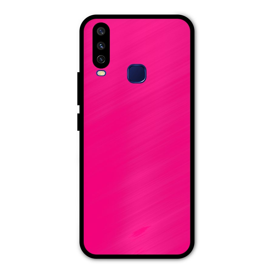 Hot Pink Metal Back Case for Vivo Y15