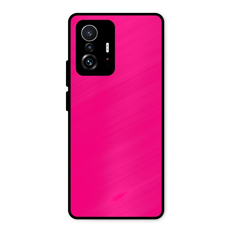 Hot Pink Metal Back Case for Xiaomi 11T Pro