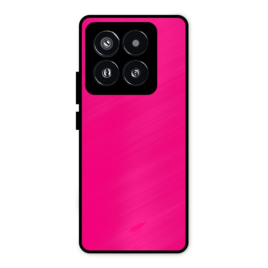 Hot Pink Metal Back Case for Xiaomi 14 Pro