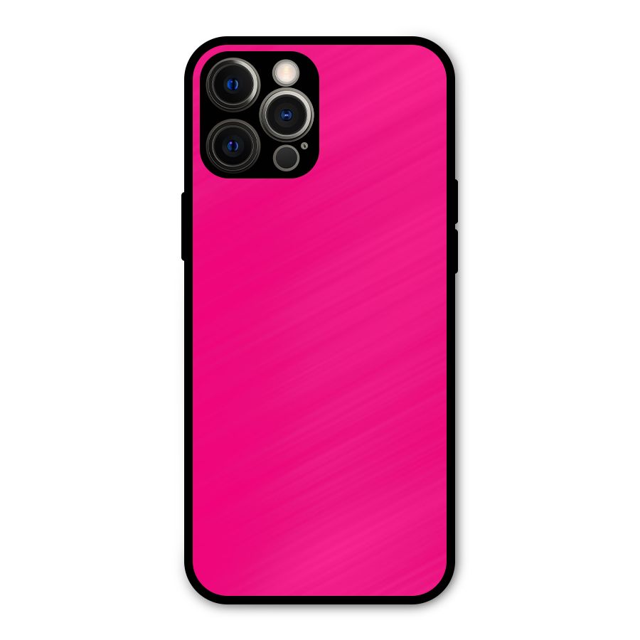 Hot Pink Metal Back Case for iPhone 12 Pro Max