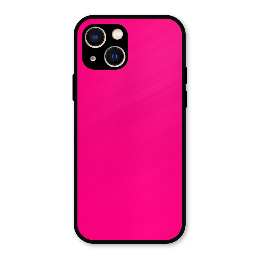 Hot Pink Metal Back Case for iPhone 13