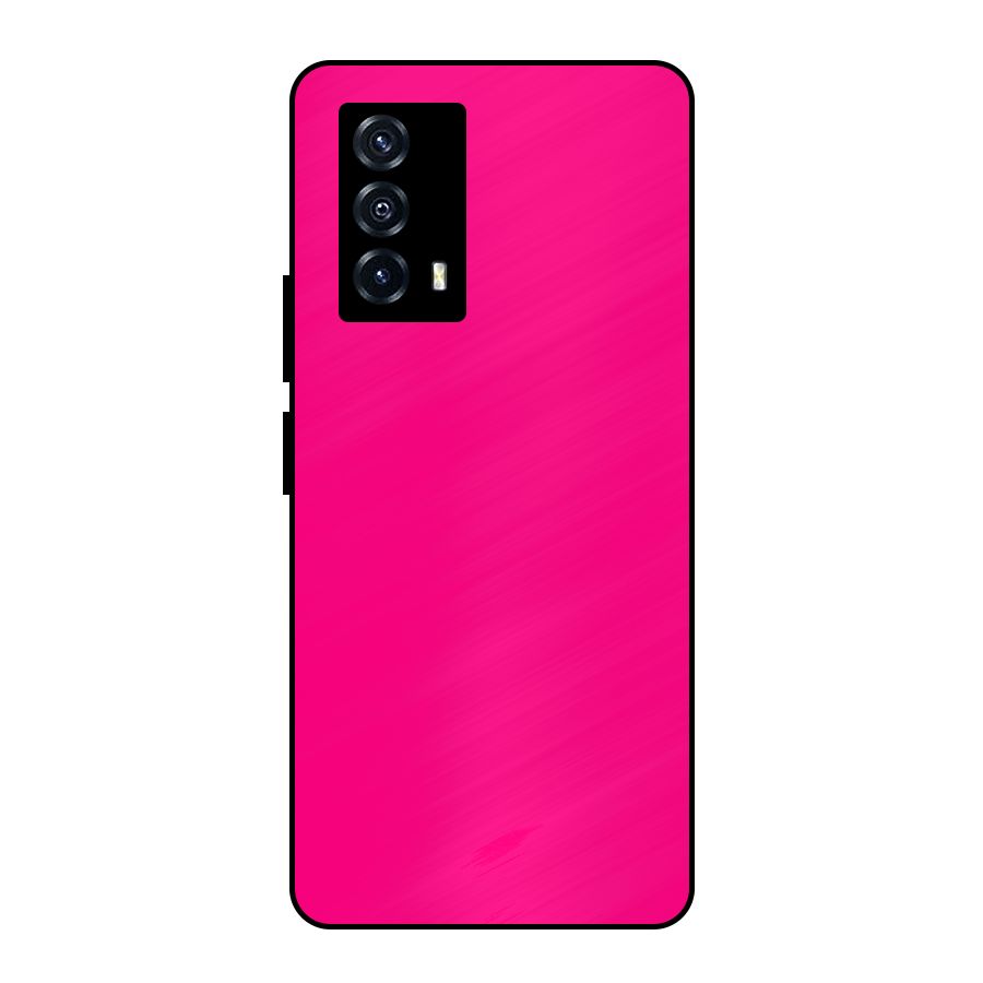 Hot Pink Metal Back Case for iQOO Z5