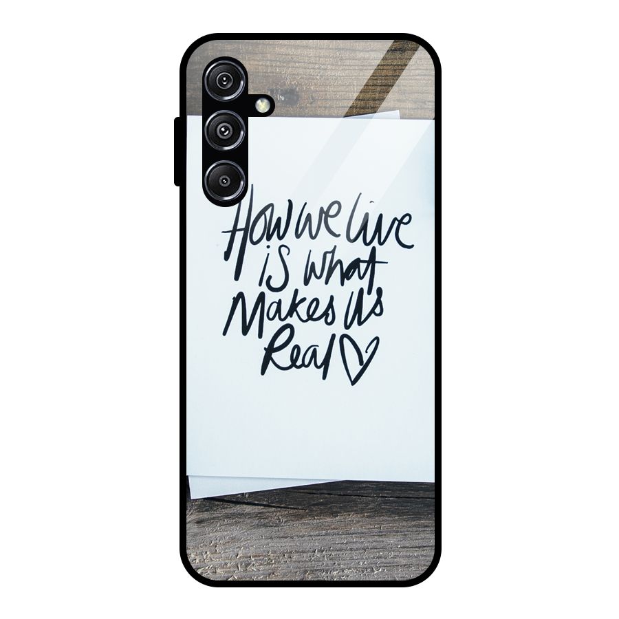 How We Live Glass Back Case for Galaxy M34 5G