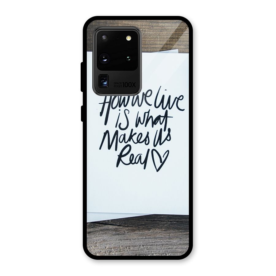 How We Live Glass Back Case for Galaxy S20 Ultra