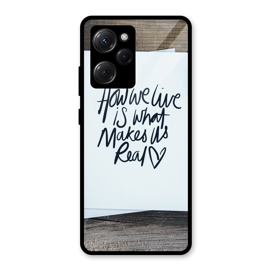 How We Live Glass Back Case for Poco X5 Pro
