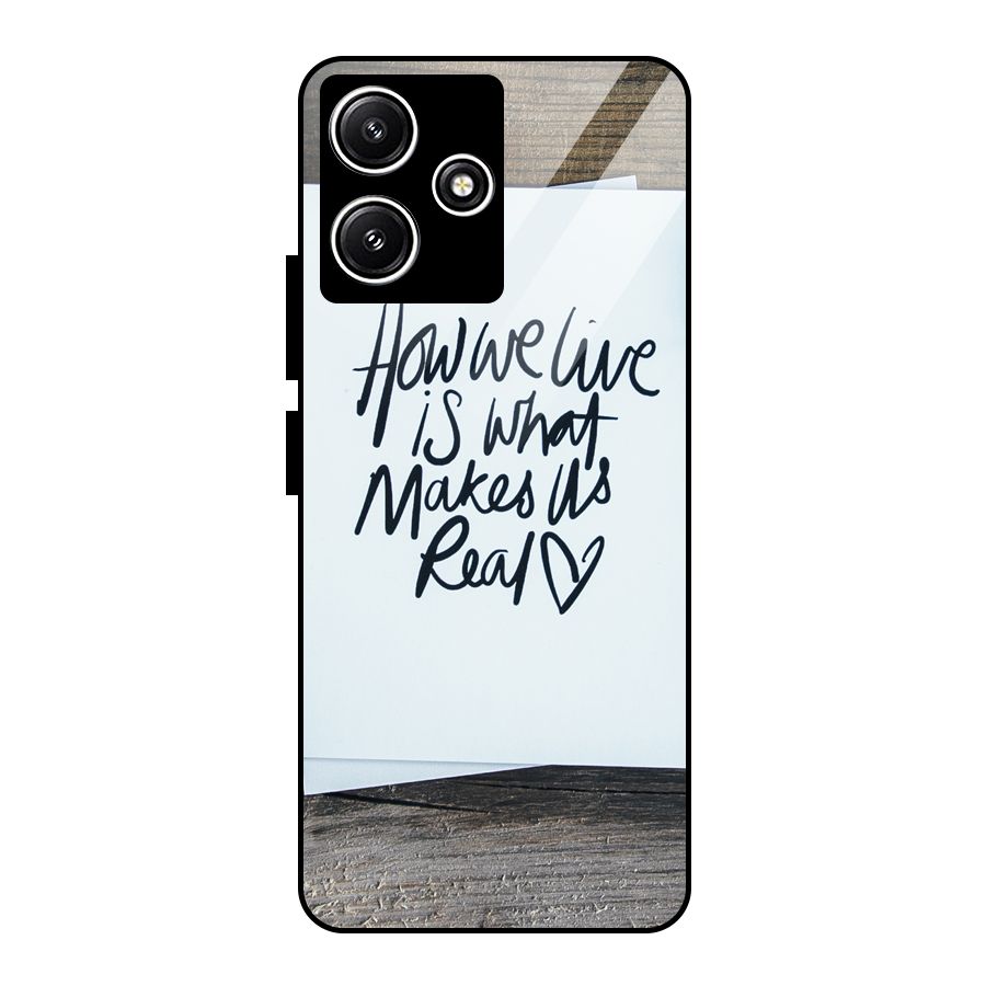 How We Live Glass Back Case for Redmi 12 5G