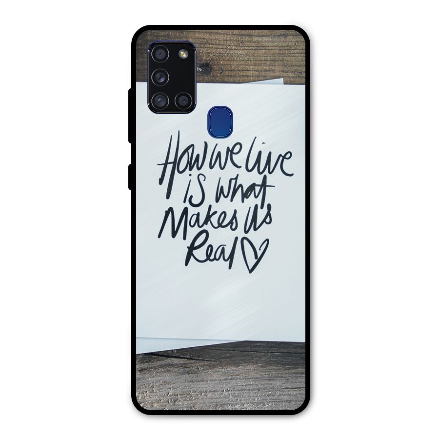 How We Live Metal Back Case for Galaxy A21s