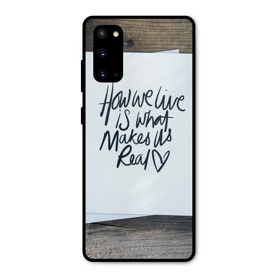 How We Live Metal Back Case for Galaxy S20
