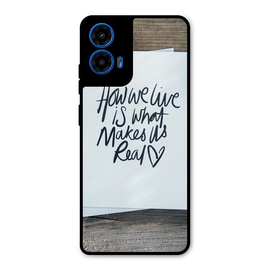 How We Live Metal Back Case for Moto G45