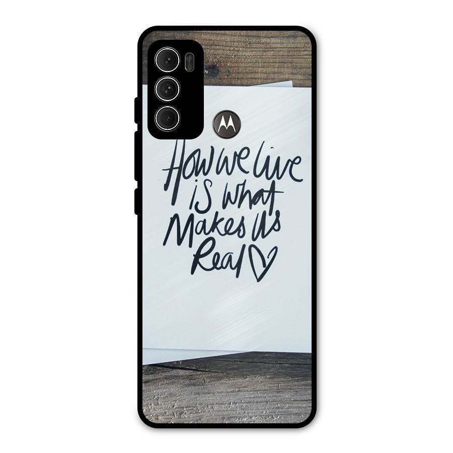 How We Live Metal Back Case for Moto G60