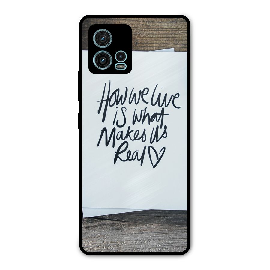 How We Live Metal Back Case for Moto G72