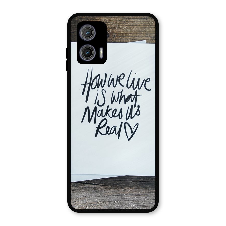 How We Live Metal Back Case for Moto G73