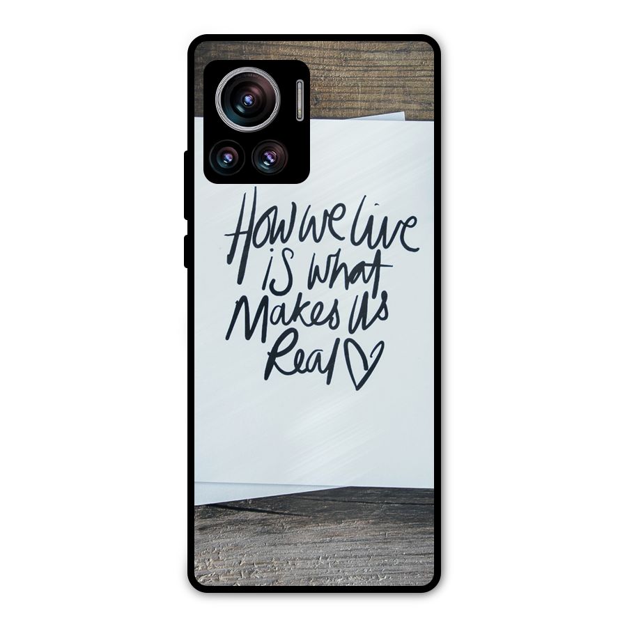 How We Live Metal Back Case for Motorola Edge 30 Ultra