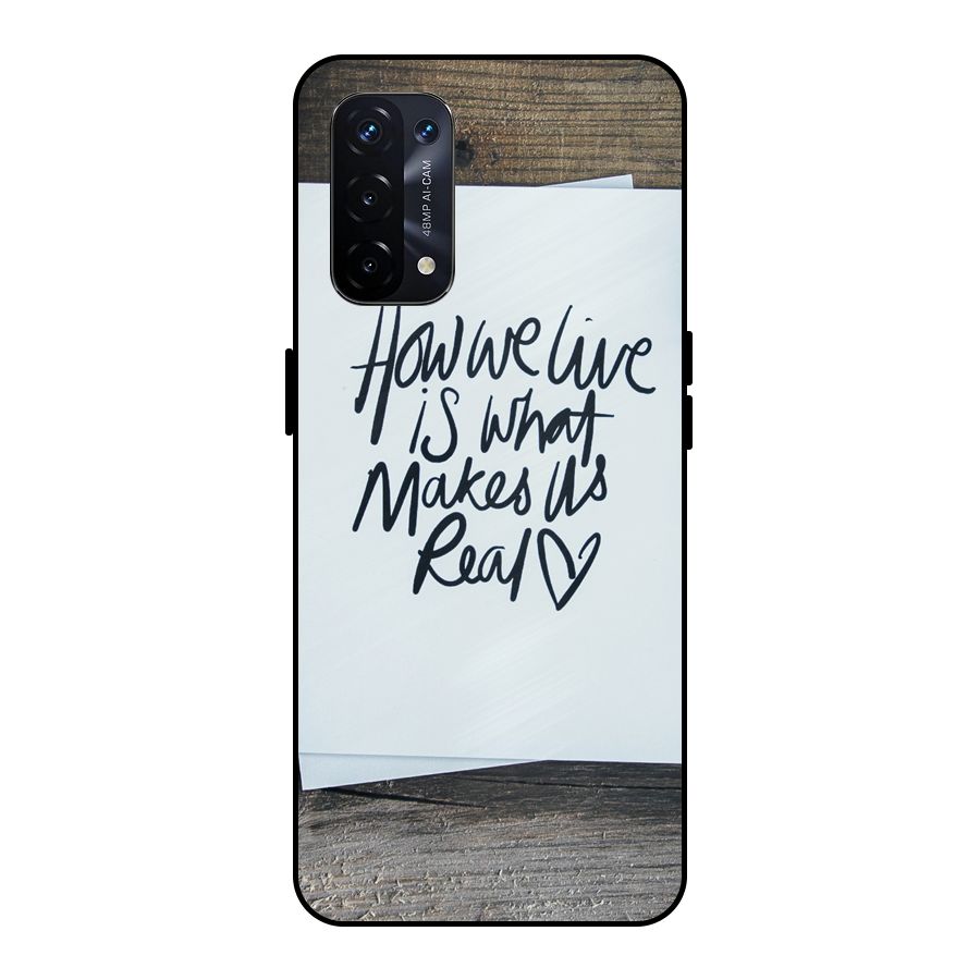 How We Live Metal Back Case for Oppo A74 5G