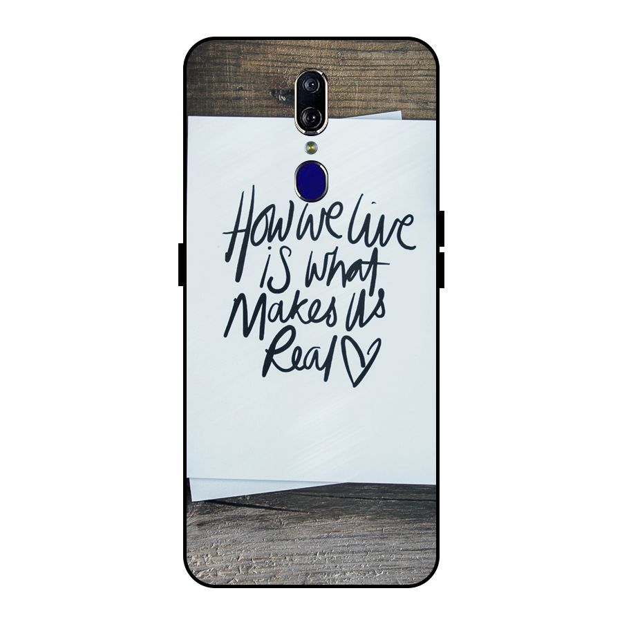 How We Live Metal Back Case for Oppo F11