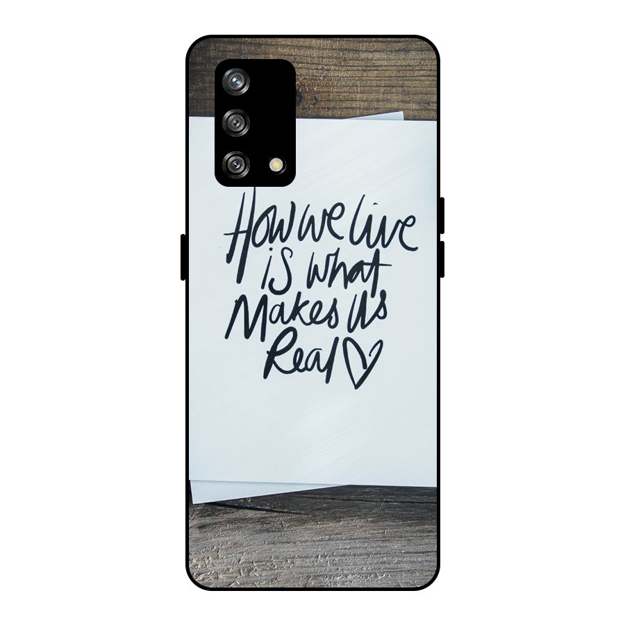 How We Live Metal Back Case for Oppo F19
