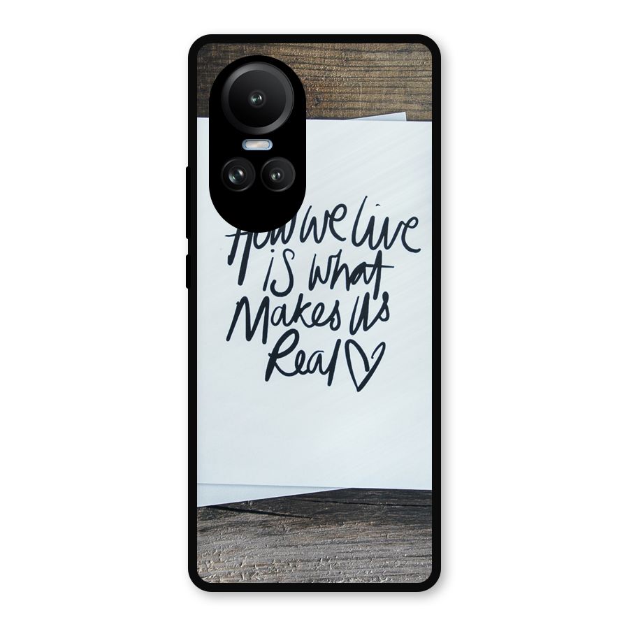 How We Live Metal Back Case for Oppo Reno10