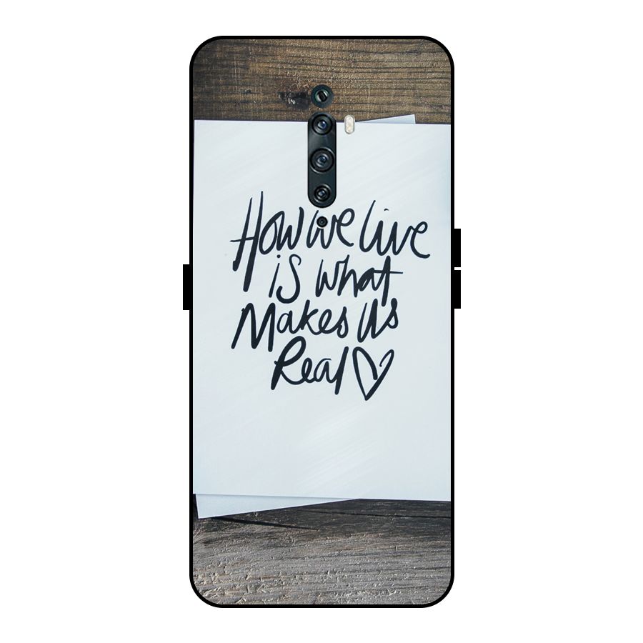 How We Live Metal Back Case for Oppo Reno2 F