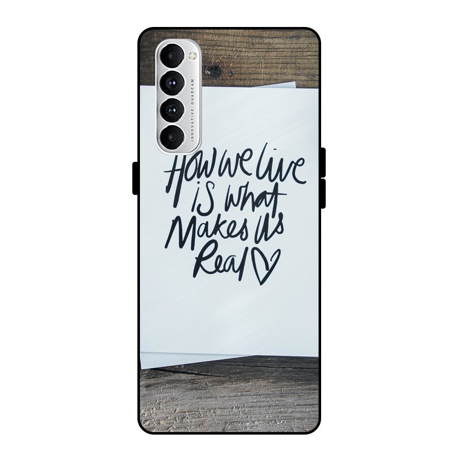 How We Live Metal Back Case for Oppo Reno4 Pro