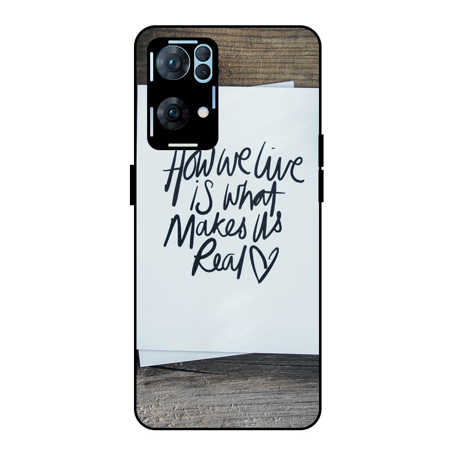 How We Live Metal Back Case for Oppo Reno7 Pro 5G