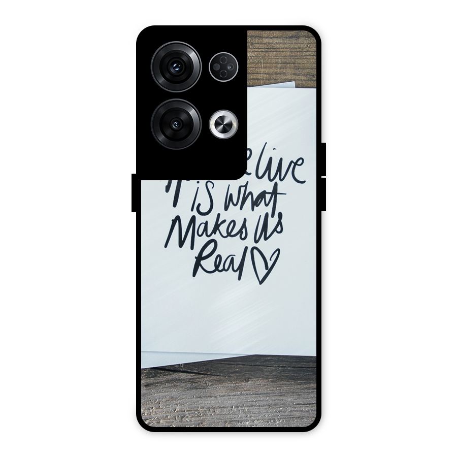 How We Live Metal Back Case for Oppo Reno8 Pro 5G
