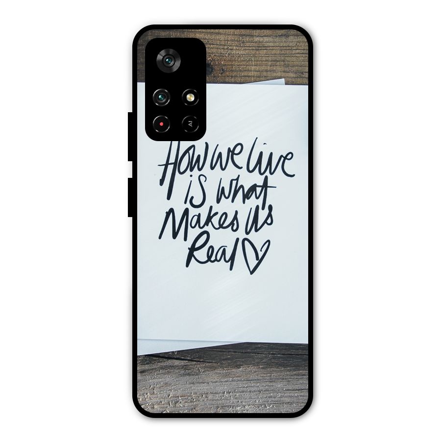 How We Live Metal Back Case for Poco M4 Pro 5G