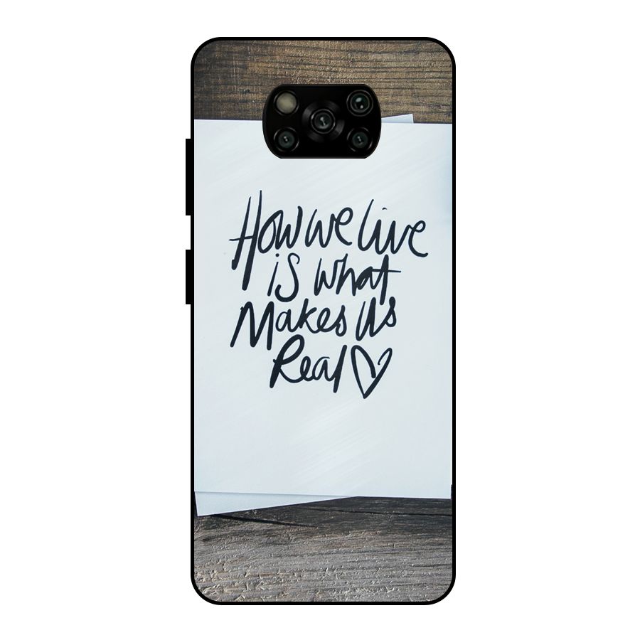 How We Live Metal Back Case for Poco X3