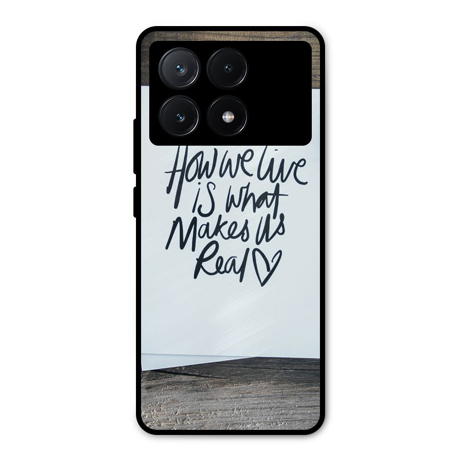 How We Live Metal Back Case for Poco X6 Pro